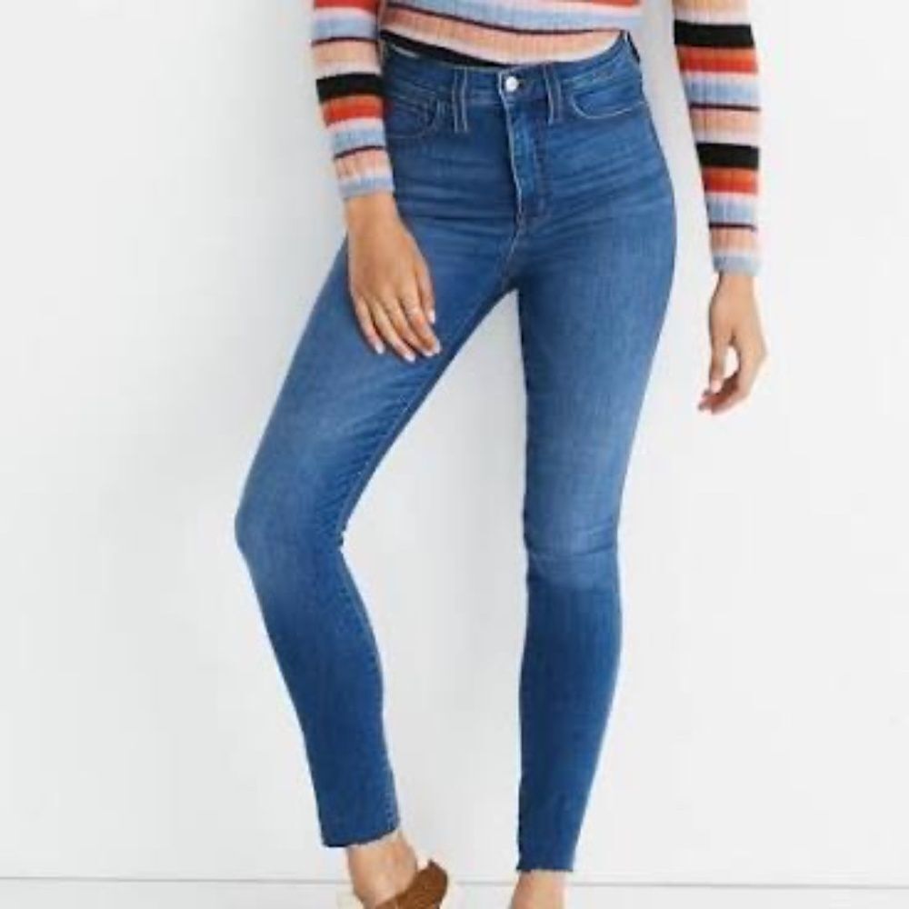Madewell 10" High Rise Skinny Raw Hem‎ Jeans Sz 27